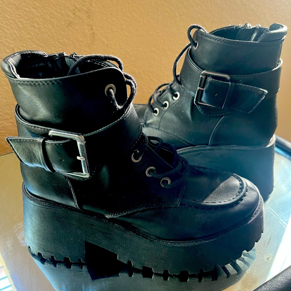 Platform Combat Boots